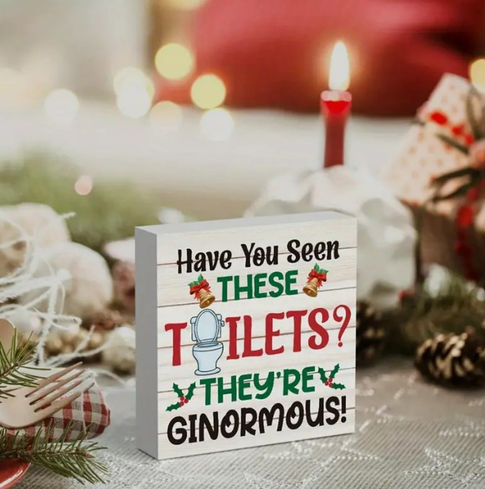 Elf Funny Toilets Sign