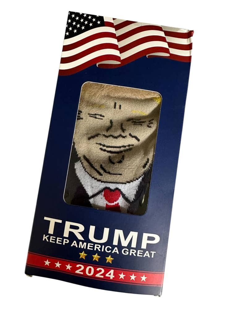 Trump 2024 Funny Hair Socks w/ Comb