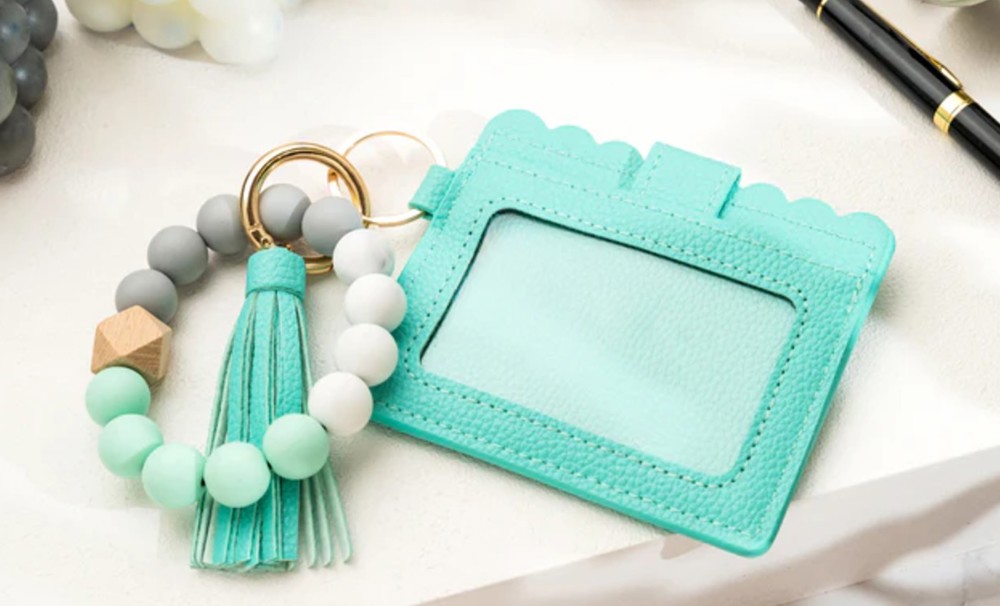 Keychain Wallet With Wristlet Bangle Bracelet