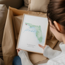  Personalized Watercolor Map 