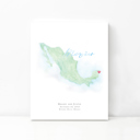 Mexico 5x7 - Portrait Personalized Watercolor Map 