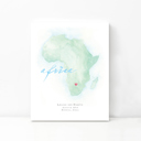 Africa 5x7 - Portrait Personalized Watercolor Map 