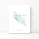 Aruba 5x7 - Portrait Personalized Watercolor Map 