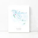 Bahamas 5x7 - Portrait Personalized Watercolor Map 