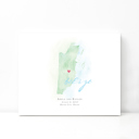 Belize 5x7 - Landscape Personalized Watercolor Map 