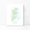Belize 5x7 - Portrait Personalized Watercolor Map 