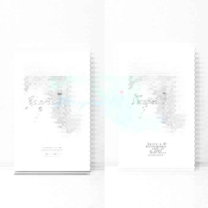 Personalized Watercolor Map 