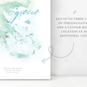  Personalized Watercolor Map 
