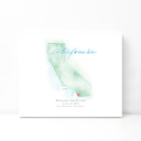 California 5x7 - Landscape Personalized Watercolor Map 