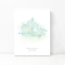 Canada 5x7 - Portrait Personalized Watercolor Map 