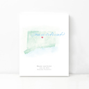 Connecticut 5x7 - Portrait Personalized Watercolor Map 