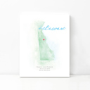 Delaware 5x7 - Portrait Personalized Watercolor Map 