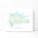 Dominican Republic 5x7 - Landscape Personalized Watercolor Map 
