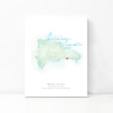 Dominican Republic 5x7 - Portrait Personalized Watercolor Map 
