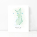 Finland 5x7 - Portrait Personalized Watercolor Map 