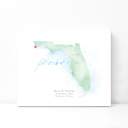 Florida 5x7 - Landscape Personalized Watercolor Map 