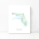 Florida 5x7 - Portrait Personalized Watercolor Map 