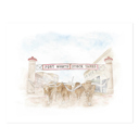  Fort Worth Stock Yards Watercolor Art Print - Fort Worth, Texas
