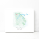 Georgia 5x7 - Landscape Personalized Watercolor Map 