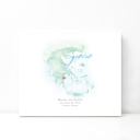 Greece 5x7 - Landscape Personalized Watercolor Map 