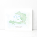 Haiti 5x7 - Landscape Personalized Watercolor Map 