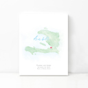 Haiti 5x7 - Portrait Personalized Watercolor Map 