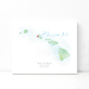 Hawaii 5x7 - Landscape Personalized Watercolor Map 