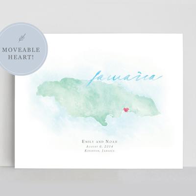 Personalized Watercolor Map 