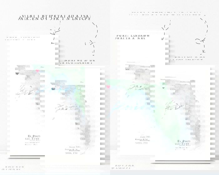 Personalized Watercolor Map 