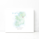 Ireland 5x7 - Landscape Personalized Watercolor Map 