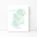 Ireland 5x7 - Portrait Personalized Watercolor Map 