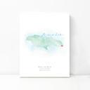 Jamaica 5x7 - Portrait Personalized Watercolor Map 