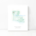 Louisiana 5x7 - Portrait Personalized Watercolor Map 