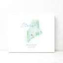 Maine 5x7 - Landscape Personalized Watercolor Map 