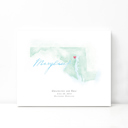 Maryland 5x7 - Landscape Personalized Watercolor Map 