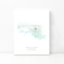 Maryland 5x7 - Portrait Personalized Watercolor Map 