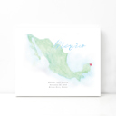 Mexico 5x7 - Landscape Personalized Watercolor Map 