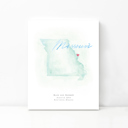 Missouri 5x7 - Portrait Personalized Watercolor Map 