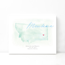 Montana 5x7 - Landscape Personalized Watercolor Map 