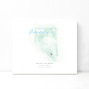 Nevada 5x7 - Landscape Personalized Watercolor Map 
