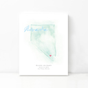 Nevada 5x7 - Portrait Personalized Watercolor Map 