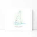 New Hampshire 5x7 - Landscape Personalized Watercolor Map 