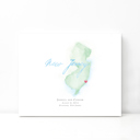 New Jersey 5x7 - Landscape Personalized Watercolor Map 