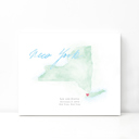 New York 5x7 - Landscape Personalized Watercolor Map 