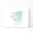 Nicaragua 5x7 - Landscape Personalized Watercolor Map 