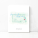 North Dakota 5x7 - Portrait Personalized Watercolor Map 