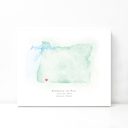 Oregon 5x7 - Landscape Personalized Watercolor Map 