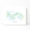 Panama 5x7 - Landscape Personalized Watercolor Map 
