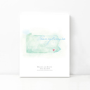 Pennsylvania 5x7 - Portrait Personalized Watercolor Map 