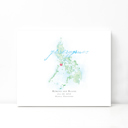 Philippines 5x7 - Landscape Personalized Watercolor Map 
